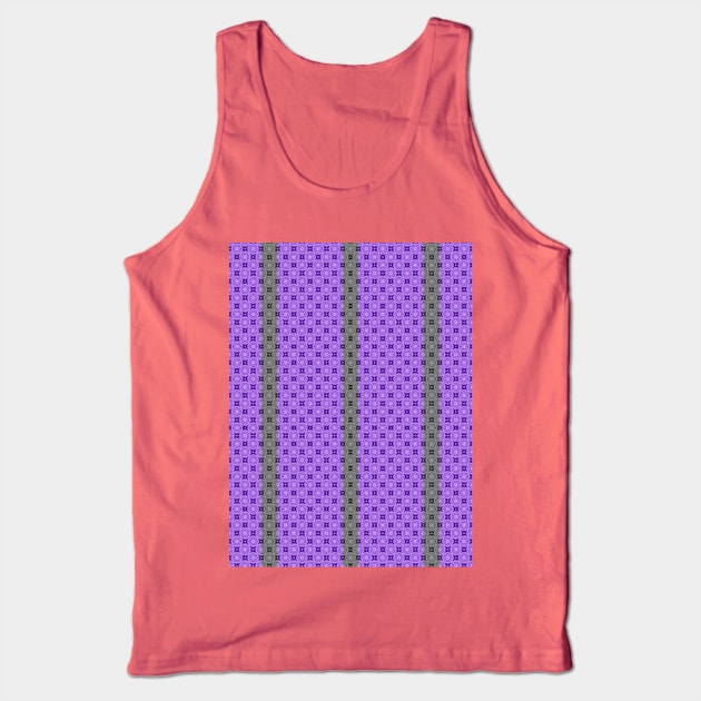 Purple Ring Pattern with Gray Stripes Tank Top by Amanda1775